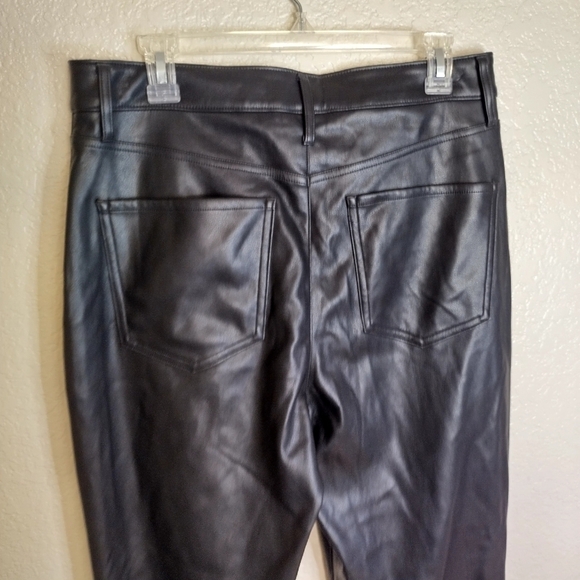 Express super high waisted faux leather modern straight pant sz 12 petite - Picture 8 of 12